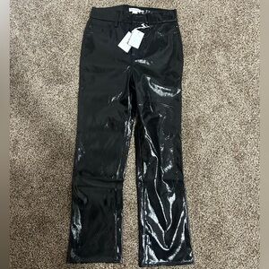 Good American Glossy Black Pants
